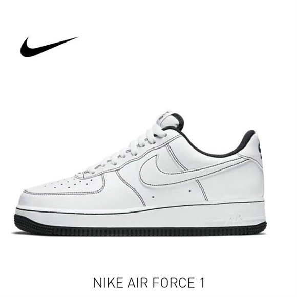 AF 1 Low 白黑 縫線5